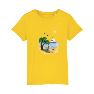 Kipla Shirt Mdchen Jungen gelb Strand 3-4 Jahre