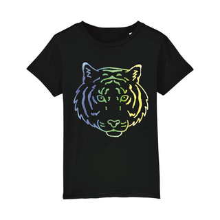 Kipla Shirt Mädchen Jungenrt schwarz Tiger 3-4 Jahre